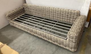 Lot 66  
            Chesterfield SR38 - Collection or Optional Delivery Available 

                
RATTAN SOFA IN LIGHT GREY (LOCATION: 40)