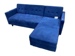 Lot 678  
            Chesterfield SR38 - Collection or Optional Delivery Available 

                
3 SEATER CORNER SOFA IN BLUE (LOCATION: SR38 B9) (KERBSIDE PALLET DELIVERY)