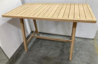 Lot 70  
            Chesterfield SR38 - Collection or Optional Delivery Available 

                
HIGH SEATED DINING TABLE IN LIGHT WOOD FINISH (LOCATION: 60)