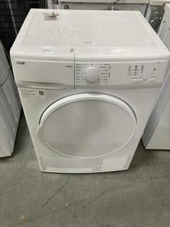 Lot 821  
            Chesterfield SR38 - Collection or Optional Delivery Available 

                
LOGIK TUMBLE DRYER IN WHITE - MODEL - LCD8W23 - ORIGINAL RRP £249 (LOCATION: SR38...
