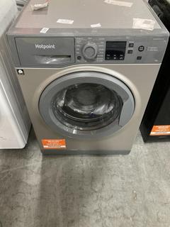 Lot 830  
            Chesterfield SR38 - Collection or Optional Delivery Available 

                
HOTPOINT WASHING MACHINE IN GREY - MODEL - NSWR 946 GK UK - ORIGINAL RRP £349 (LO...