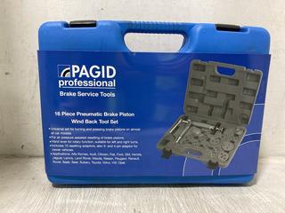 Lot 1008  
            Chesterfield SR45 - Parcel Delivery Only 

                
PAGID PROFESSIONAL BRAKE SERVICE TOOLS 16 PIECE PNEUMATIC BRAKE PISTON WIND BACK ...