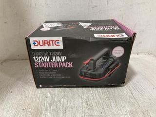 Lot 1010  
            Chesterfield SR45 - Parcel Delivery Only 

                
DURITE 12/24V JUMP STARTER PACK (LOCATION: C1)