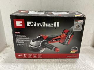 Lot 1034  
            Chesterfield SR45 - Parcel Delivery Only 

                
EINHELL CORDLESS ANGLE GRINDER (LOCATION: C1)