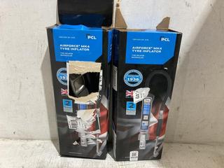 Lot 1035  
            Chesterfield SR45 - Parcel Delivery Only 

                
2 X PCL AIRFORCE MK4 TYRE INFLATOR TOTAL ORIGINAL RRP £128 (LOCATION: C1)