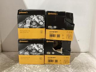 Lot 1057  
            Chesterfield SR45 - Parcel Delivery Only 

                
4 X CONTINENTAL CT1168 WP1 BELT DRIVE KITS TOTAL ORIGINAL RRP £1312 (LOCATION: C2)