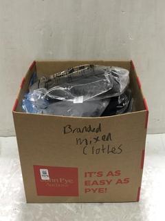 Lot 1076  
            Chesterfield SR45 - Parcel Delivery Only 

                
BOX OF BRANDED ADULTS CLOTHES TO INCLUDE SPLASH WOMENS LADIES TUMMY CONTROL SWIMM...