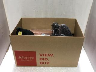 Lot 1090  
            Chesterfield SR45 - Parcel Delivery Only 

                
BOX OF ASSORTED ADULTS BRANDED SHOES TO INCLUDE REEF WOMENS WATER VISTA SANDALS I...