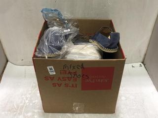 Lot 1092  
            Chesterfield SR45 - Parcel Delivery Only 

                
BOX OF ASSORTED BRANDED SHOES TO INCLUDE SKETCHERS ARCH FIT WHITE TRAINERS SIZE 4...