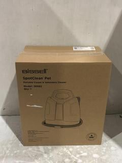 Lot 1100  
            Chesterfield SR45 - Parcel Delivery Only 

                
BISELL SPOTCLEAN PET PORTABLE CARPET UPHOLSTERY CLEANER (LOCATION: C4)
