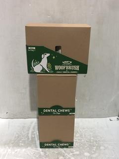 Lot 1128  
            Chesterfield SR45 - Parcel Delivery Only 

                
3 X BOX OF 5 X 154G PACKS OF LILYS KITCHEN WOOFBRUSH DENTAL CHEWS FOR DOGS BBE MA...