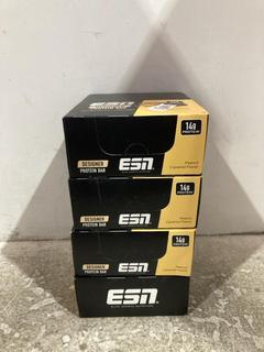 Lot 1245  
            Chesterfield SR45 - Parcel Delivery Only 

                
4 X 12 X 45G ESN DESIGNER PROTEIN BARS PEANUT CARAMEL FLAVOUR BBE MAY BE EXPIRED ...