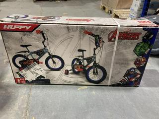 Lot 1266  
            Chesterfield SR45 - Parcel Delivery Only 

                
HUFFY MARVEL AVENGERS BIKE WITH STABILISERS FOR 4-6 YEAR OLDS (LOCATION: C10)