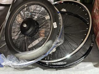 Lot 1333  
            Chesterfield SR45 - Parcel Delivery Only 

                
4 X ASSORTED BIKE WHEELS TO INCLUDE KX 27.5" BIKE WHEEL (LOCATION: B3)
