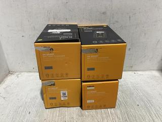 Lot 1390  
            Chesterfield SR45 - Parcel Delivery Only 

                
4 X 4A SMART BATTERY CHARGERS TOTAL ORIGINAL RRP £132 (LOCATION: B6)
