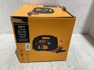 Lot 1391  
            Chesterfield SR45 - Parcel Delivery Only 

                
6-IN-1 JUMP STARTER POWER PACK ORIGINAL RRP £100 (LOCATION: B6)