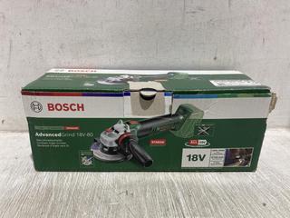 Lot 1393  
            Chesterfield SR45 - Parcel Delivery Only 

                
BOSCH ADVANCED GRIND 18V-80 ANGLE GRINDER ORIGINAL RRP £114 (LOCATION: B6)