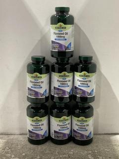 Lot 1473  
            Chesterfield SR45 - Parcel Delivery Only 

                
7 X NATURES AID FLAXSEED OIL 1000MG 180 SOFT GELS BBE 01/2027 TOTAL ORIGINAL RRP ...