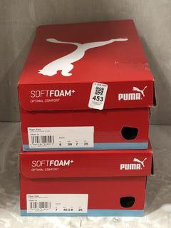 Lot 453  
            Chesterfield SR45 - Parcel Delivery Only 

                
PUMA FLYER FLEX UK SIZE 6+ PUMA FLYER FLEX SIZE 7 (LOCATION: E2)
