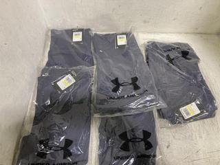 Lot 504  
            Chesterfield SR45 - Parcel Delivery Only 

                
5 X NAVY UNDER ARMOUR BRANDED LEGGINGS MEDIUM (LOCATION: E3)
