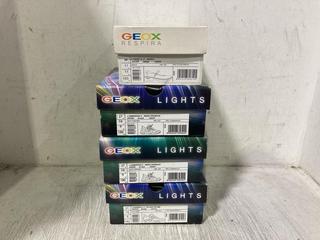 Lot 549  
            Chesterfield SR45 - Parcel Delivery Only 

                
4 X ASSORTED CHILDRENS GEOX TO INCLUDE GEOX RESPIRA UK SIZE 11 BLACK SHOES (LOCAT...