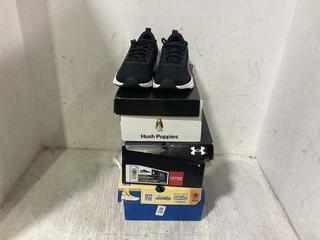 Lot 556  
            Chesterfield SR45 - Parcel Delivery Only 

                
4 X ASSORTED FOOTWEAR TO INCLUDE PUMA BLACK/WHITE/ PINK UK SIZE 4 TRAINERS (LOCAT...