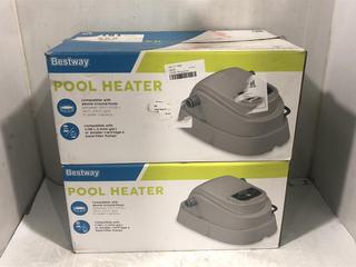 Lot 602  
            Chesterfield SR45 - Parcel Delivery Only 

                
2 X BESTWAY POOL HEATERS (LOCATION: E6)