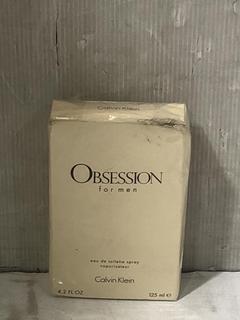 Lot 627  
            Chesterfield SR45 - Parcel Delivery Only 

                
OBSESSION FOR MEN EAU DE TOILETTE SPRAY 125ML (LOCATION: CAGE)