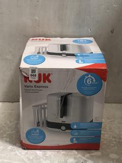 Lot 668  
            Chesterfield SR45 - Parcel Delivery Only 

                
NUK VARIO EXPRESS STEAM STERILISATOR (LOCATION: E8)