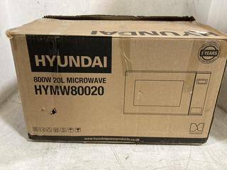 Lot 677  
            Chesterfield SR45 - Parcel Delivery Only 

                
HYUNDAI 800W 20L MICROWAVE (LOCATION: E9)