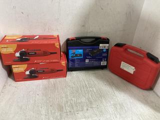 Lot 685  
            Chesterfield SR45 - Parcel Delivery Only 

                
4 X VEHICLE MAINTENANCE TOOLS TO INCLUDE AMTECH 710W 115MM ANGLE GRINDER (LOCATIO...