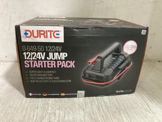 Lot 688  
            Chesterfield SR45 - Parcel Delivery Only 

                
DURITE 12/24V JUMP STARTER PACK ORIGINAL RRP-£300 (LOCATION: E9)