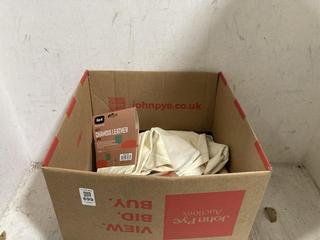 Lot 699  
            Chesterfield SR45 - Parcel Delivery Only 

                
A BOX OF ASSORTED VEHICLE CAR LEATHERS (LOCATION: E9)