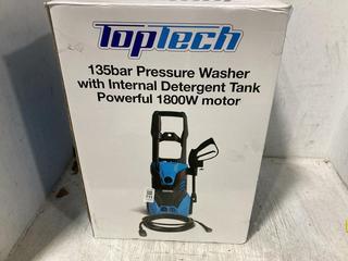 Lot 711  
            Chesterfield SR45 - Parcel Delivery Only 

                
TOP TECH 135 PRESSURE WASHER WITH INTERNAL DETERGENT TANK POWERFUL 1800W MOTOR (L...