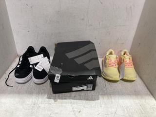 Lot 739  
            Chesterfield SR45 - Parcel Delivery Only 

                
3 X ASSORTED FOOTWEAR OTO INCLUDE ADIDAS DURAMO SL M UK SIZE 9.5 (LOCATION: D1)