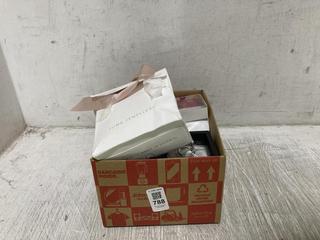 Lot 788  
            Chesterfield SR45 - Parcel Delivery Only 

                
A BOX OF JEWELLERY TO INCLUDE ETERNITY CUBIC ZIRCONIA WRIST BRACELET(LOCATION: D3