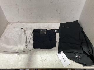 Lot 792  
            Chesterfield SR45 - Parcel Delivery Only 

                
3 X ASSORTED WOMENS CLOTHING ITEMS TO INCLUDE UNDER ARMOUR BLACK LEGGINGS MEDIUM ...