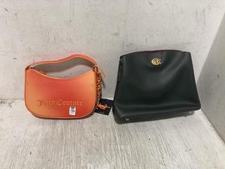 Lot 799  
            Chesterfield SR45 - Parcel Delivery Only 

                
2 X ASSORTED HANDBAGS TO INCLUDE JUICY COUTURE ORANGE (LOCATION: D3)