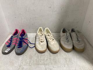 Lot 804  
            Chesterfield SR45 - Parcel Delivery Only 

                
3 X ASSORTED ADIDAS FOOTWEAR TO INCLUDE ADIDAS PINK/BLUE/GREY UK SIZE 9 (LOCATION...