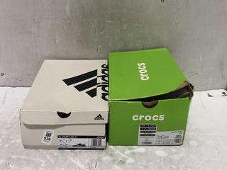 Lot 928  
            Chesterfield SR45 - Parcel Delivery Only 

                
2 X ASSORED FOOTWEAR TO INCLUDE ADIDAS VL COURT 3.0 ELC UK SIZE (LOCATION: D8)