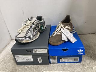 Lot 949  
            Chesterfield SR45 - Parcel Delivery Only 

                
2 X ASSORTED FOOTWEAR INCLUDE ADIDAS HANDBALL SPEZIAL W UK SIZE 7 EARTH STRATA OF...