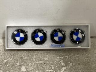 Lot 954  
            Chesterfield SR45 - Parcel Delivery Only 

                
BOX OF 4 BMW FLOATING WHEEL CAPS (LOCATION: D9)