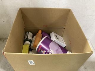 Lot 990  
            Chesterfield SR45 - Parcel Delivery Only 

                
A BOX OF ASSORTED BEAUTY PRODUCTS TO INCLUDE DOVE BODY LOVE RESTORING CARE HAND C...