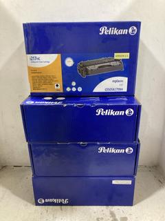 Lot 1016  
            Chesterfield SR44 - Parcel Delivery Only 

                
4 X PELIKAN TONER CARTRIDGE 4283931 REPLACES HP CE505X & CANON CRG719 IN BLACK OR...