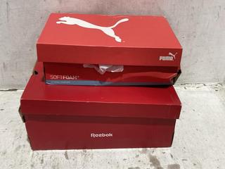 Lot 1093  
            Chesterfield SR44 - Parcel Delivery Only 

                
PUMA ST MILER ROSE TRAINERS IN BEIGE SIZE 6 UK TO INCLUDE REEBOK FLOATZIG 1 TRAIN...