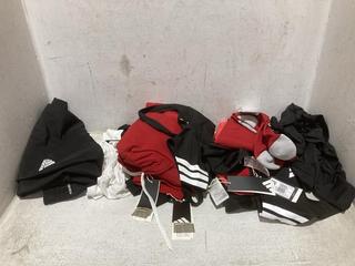 Lot 1197  
            Chesterfield SR44 - Parcel Delivery Only 

                
QTY OF ASSORTED ADULTS ADIDAS CLOTHING TO INCLUDE ADIDAS ROUND NECK VEST IN BLACK...