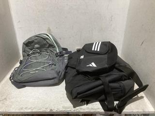 Lot 1203  
            Chesterfield SR44 - Parcel Delivery Only 

                
QTY OF ASSORTED BRANDED BAGS TO INCLUDE ADIDAS ZIP BACKPACK IN BLACK (LOCATION: B3)