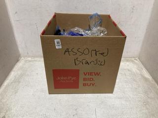 Lot 1207  
            Chesterfield SR44 - Parcel Delivery Only 

                
BOX OF ASSORTED BRANDED ADULTS CLOTHING TO INCLUDE ADIDAS SWIMSUIT IN BLACK UK SI...