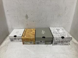 Lot 1212  
            Chesterfield SR44 - Parcel Delivery Only 

                
4 X ASSORTED KIDS SHOES TO INCLUDE CLARKS LORCAM TRAIL BOOTS IN DARK BERRY SIZE U...