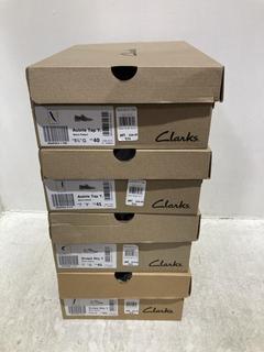 Lot 1242  
            Chesterfield SR44 - Parcel Delivery Only 

                
4 X ASSORTED KIDS SHOES TO INCLUDE CLARKS AUBRIE TAP SHOES IN BLACK SIZE 7 (LOCAT...